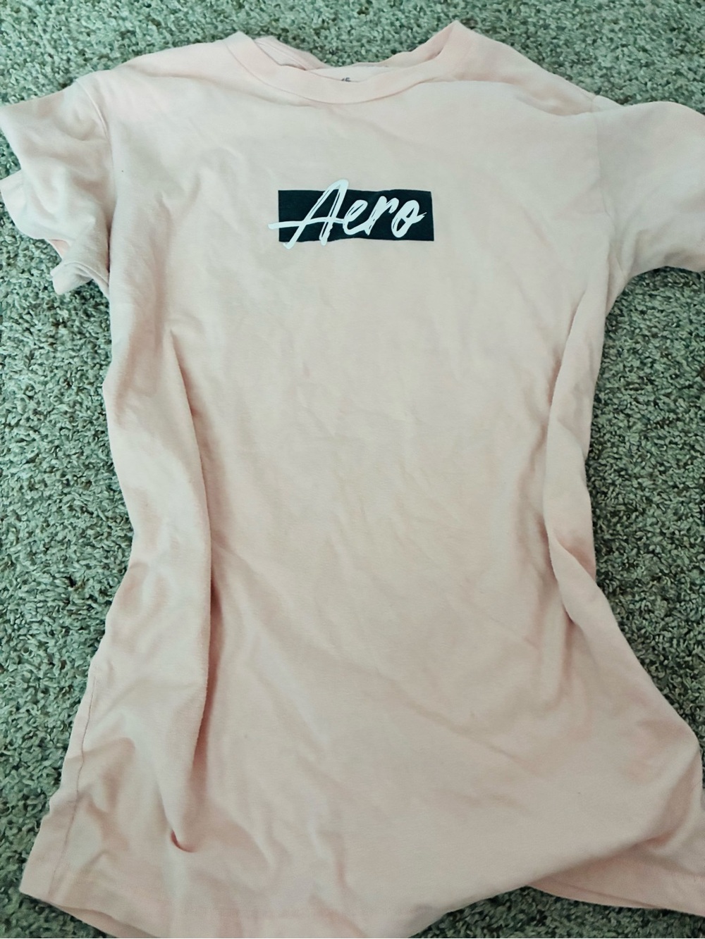 Aeropostale Light Pink Logo Short Sleeve Tee